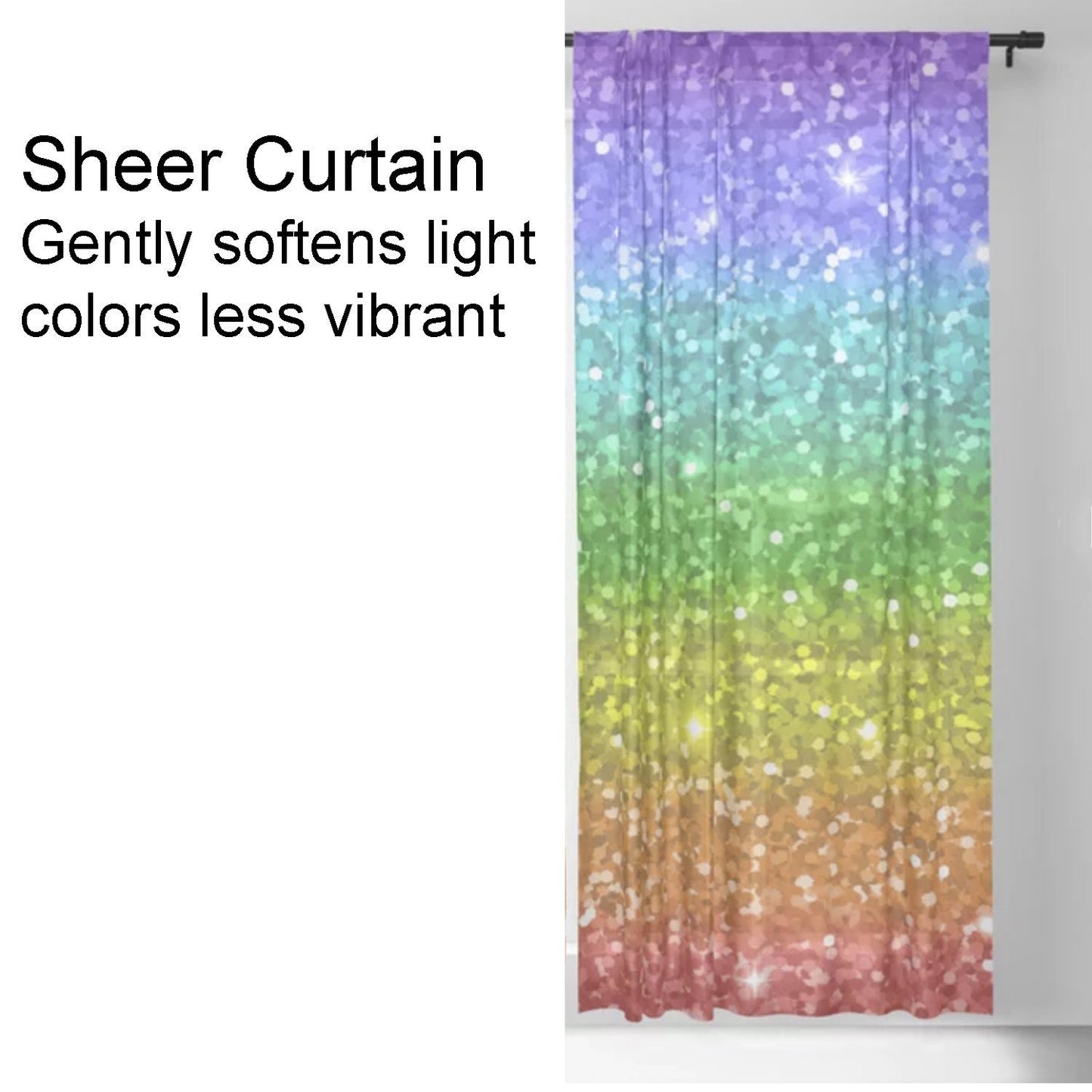 Rainbow Window Curtains colorful Drapery Curtain Panels lgbt window treatment gay pride curtain colorful curtains rainbow curtains kids