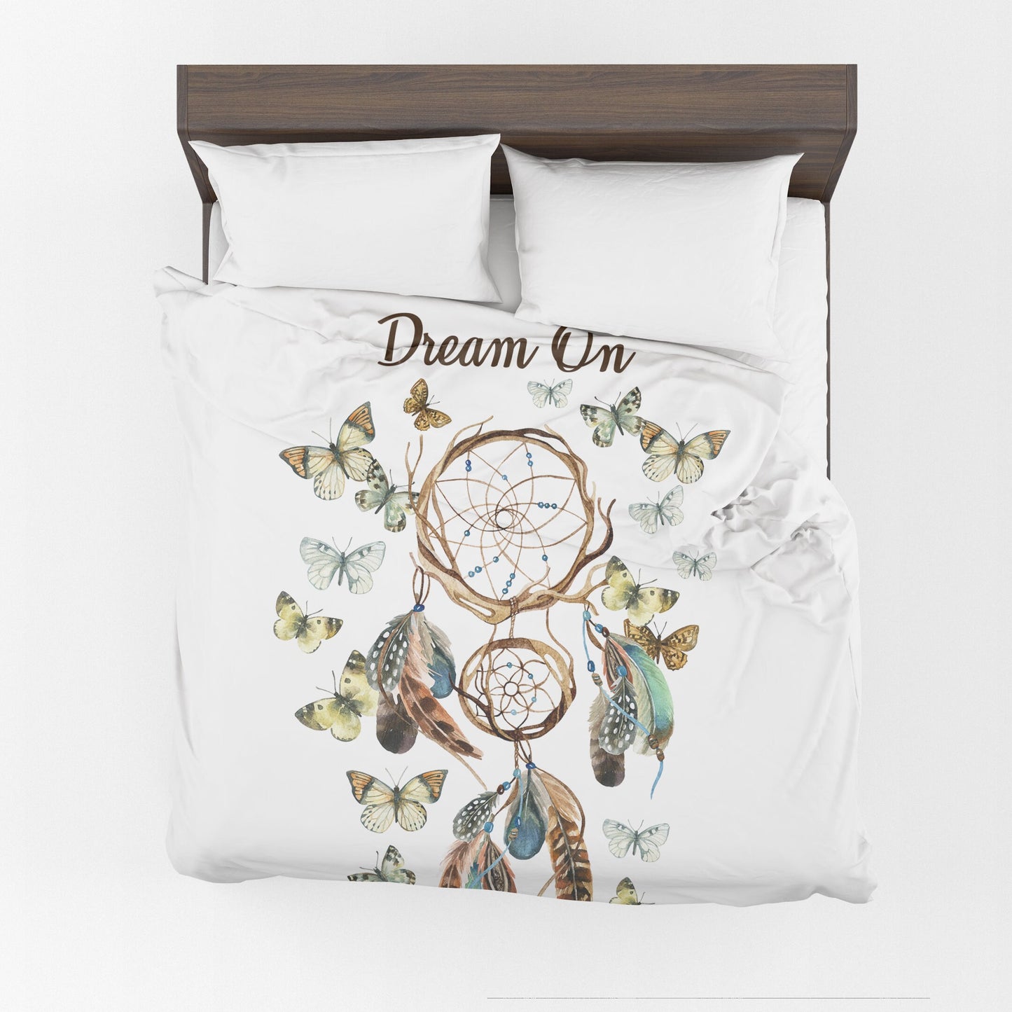Butterfly Dream Catcher Queen Duvet Cover boho bedding dream catchers bedding dream catcher duvets dream catcher decor cute hippy