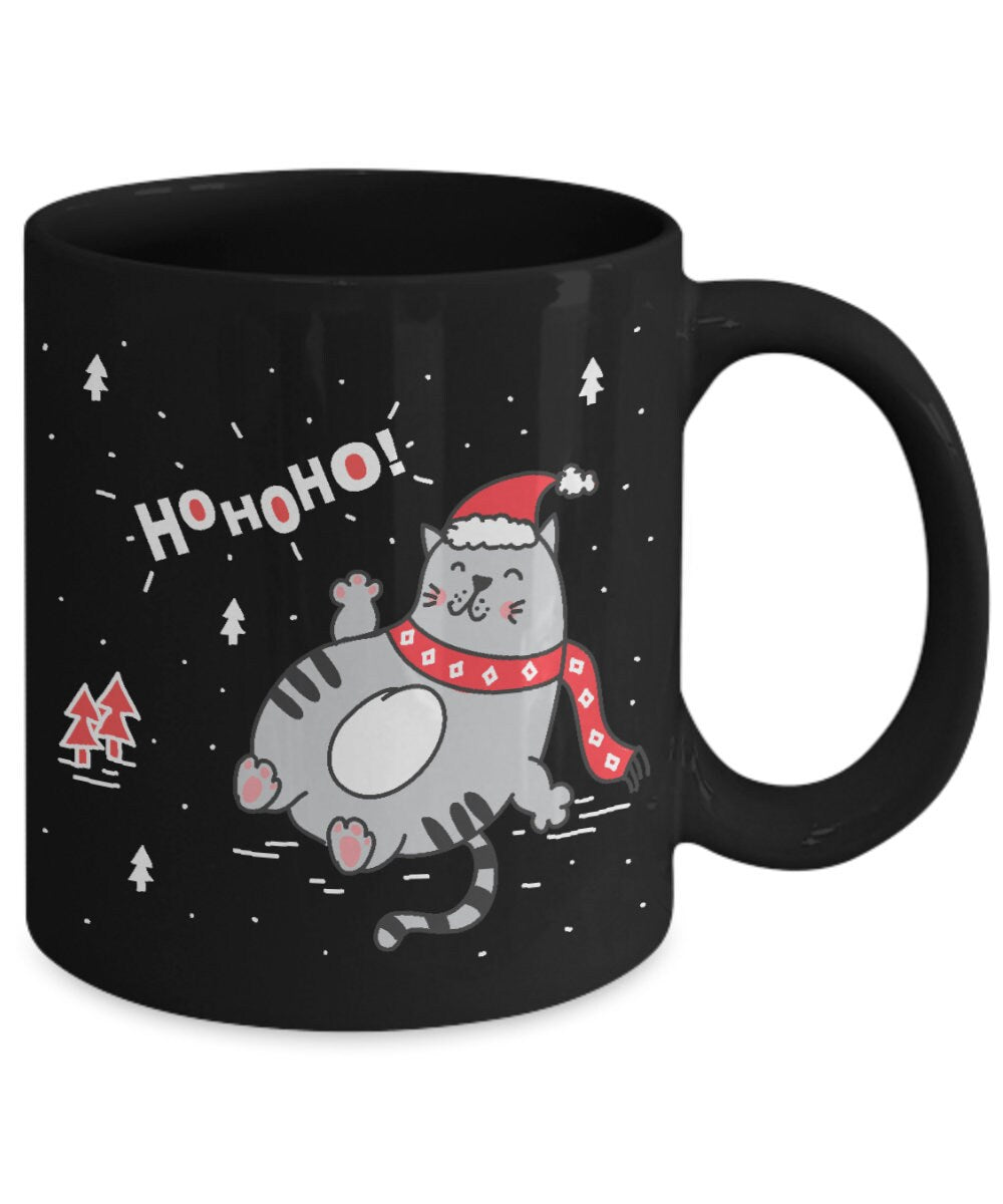 Christmas Cat Mug xmas Gift cats mugs cat lovers mug cute christmas mug santa mug cat christmas cup novelty mug cat lover coffee mugs