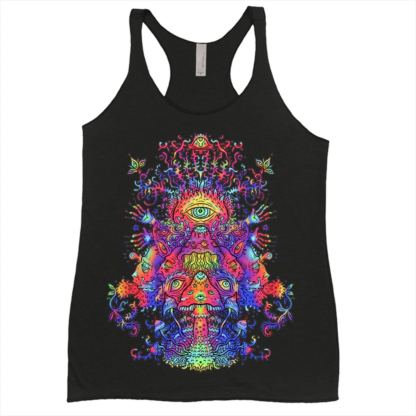 Magic Mushrooms Womens Tank Top shroom Tank Boho Tank Top shrooms Tank Top dancing shroom Shirt Hippy Shirts trippy Racerback