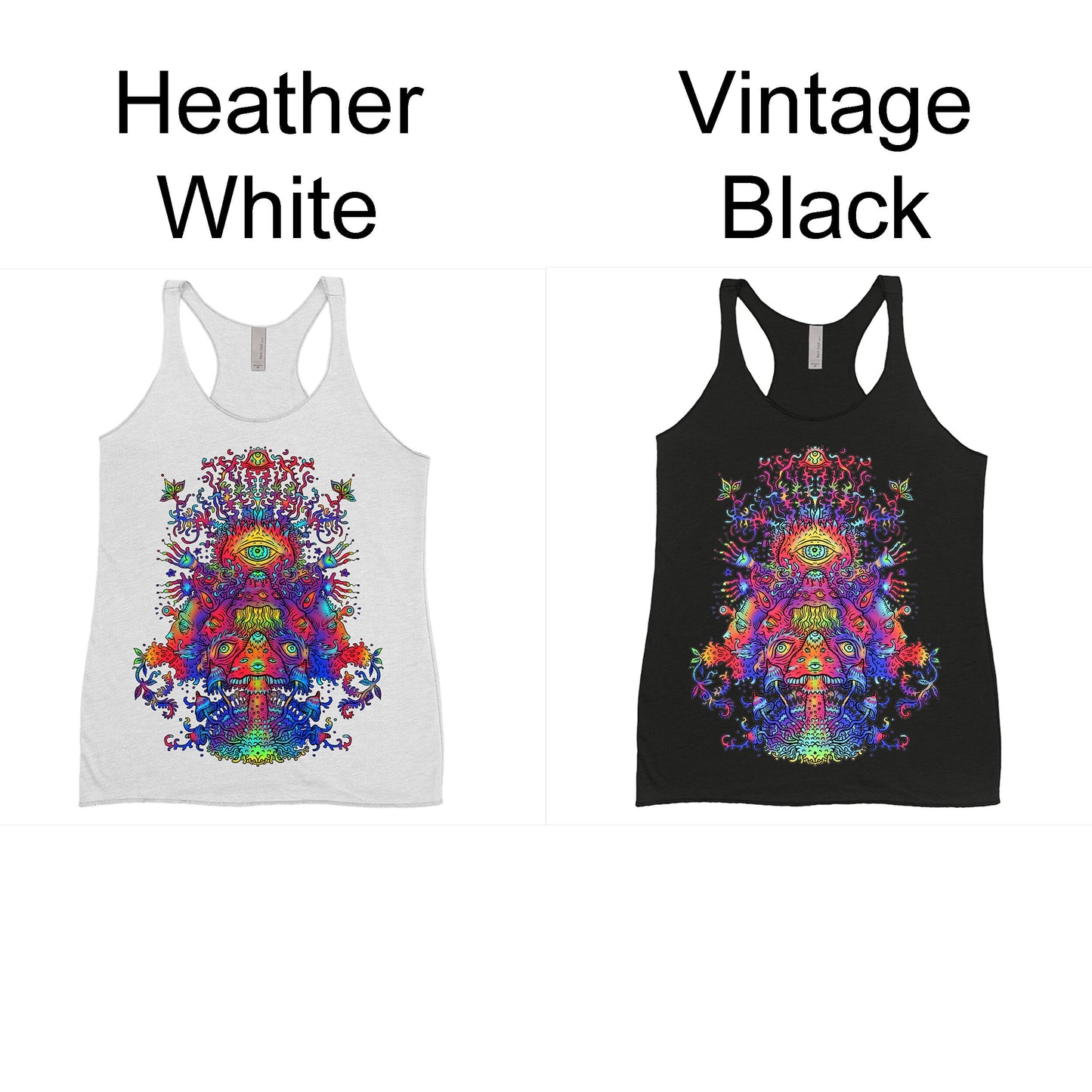 Magic Mushrooms Womens Tank Top shroom Tank Boho Tank Top shrooms Tank Top dancing shroom Shirt Hippy Shirts trippy Racerback