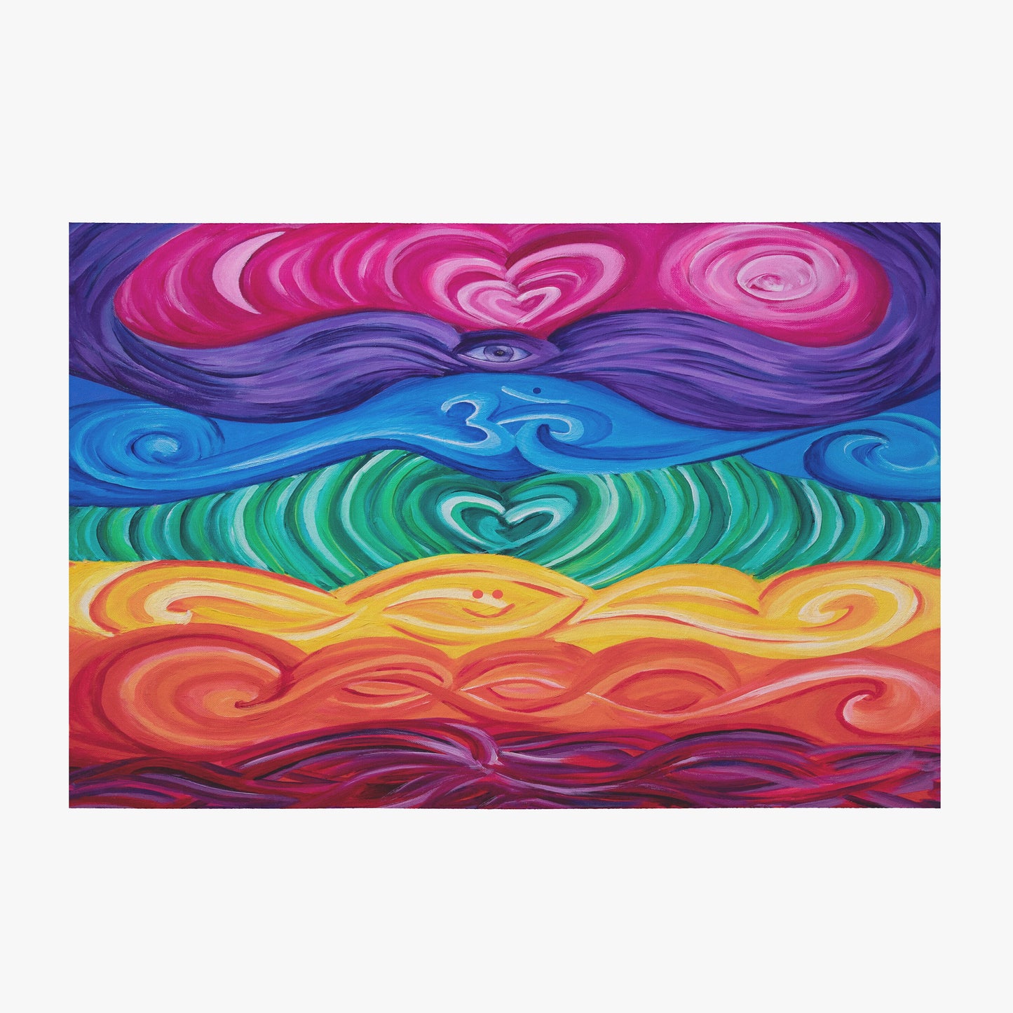 Chakra Rug Colorful Rainbow Rug Floor Rug Mat Spiritual Yoga Chakras hearts Hippy gay Gift Rugs 2x3 3x5 4x6 5x7 5x8 8x10 Large psychadelic