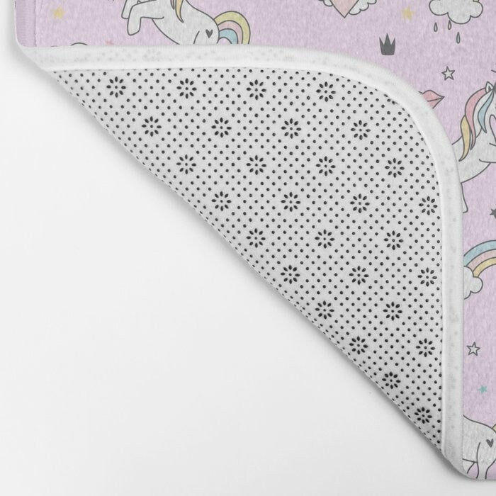 Unicorn Bath Mat unicorn bathroom unicorns decor rainbow bath mats girly bath rug girls bath mat kids bath mat rainbows bath mat hearts rug