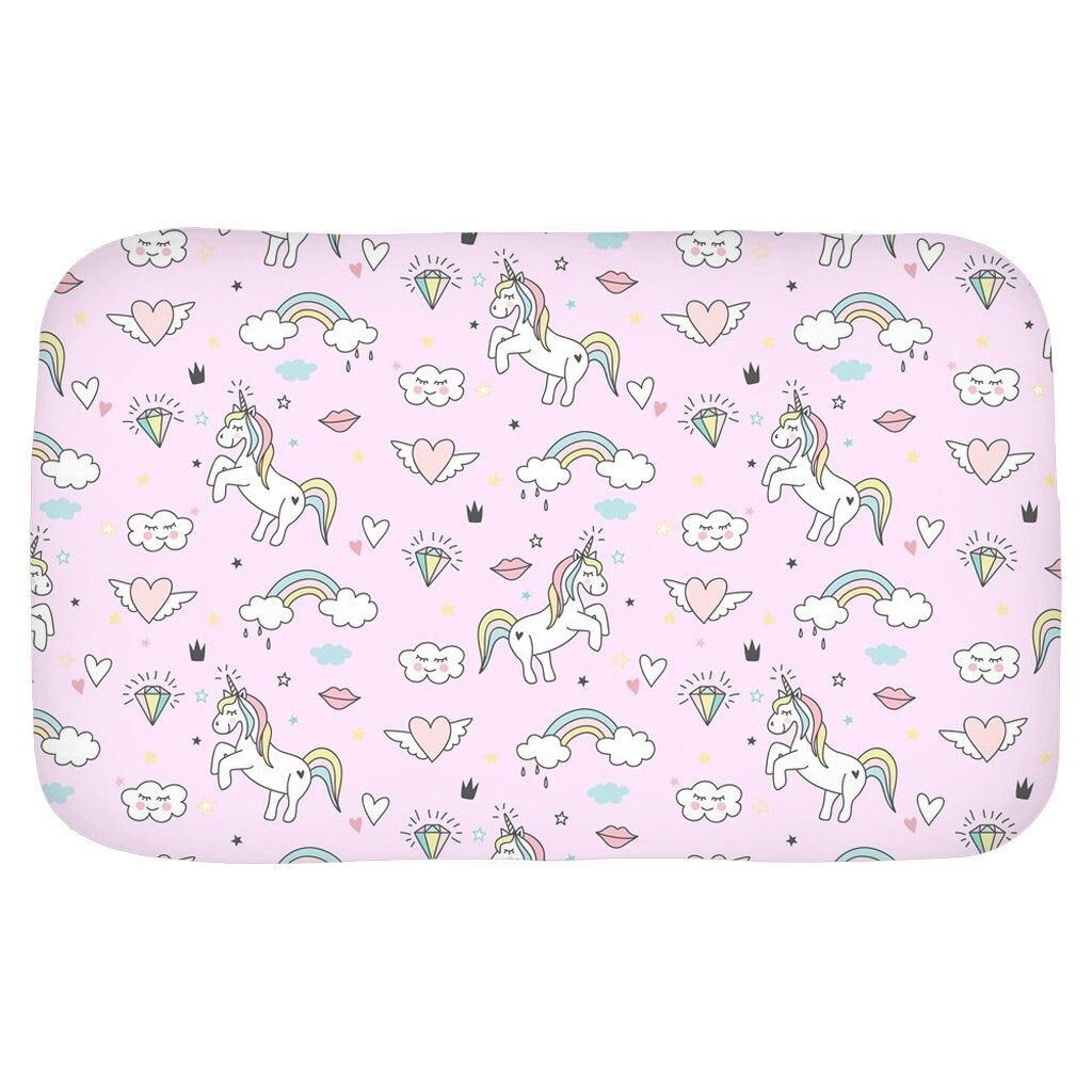 Unicorn Bath Mat unicorn bathroom unicorns decor rainbow bath mats girly bath rug girls bath mat kids bath mat rainbows bath mat hearts rug