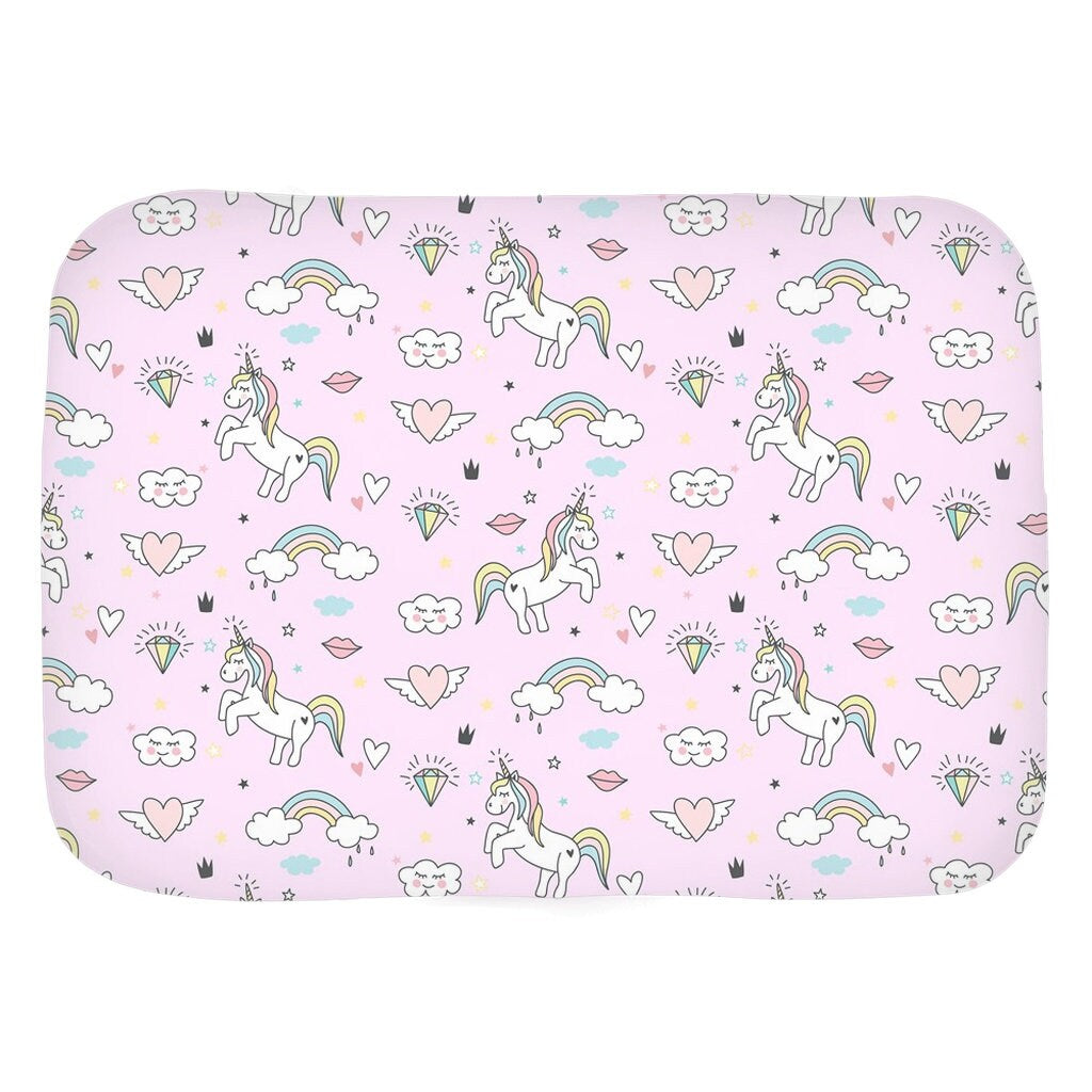 Unicorn Bath Mat unicorn bathroom unicorns decor rainbow bath mats girly bath rug girls bath mat kids bath mat rainbows bath mat hearts rug