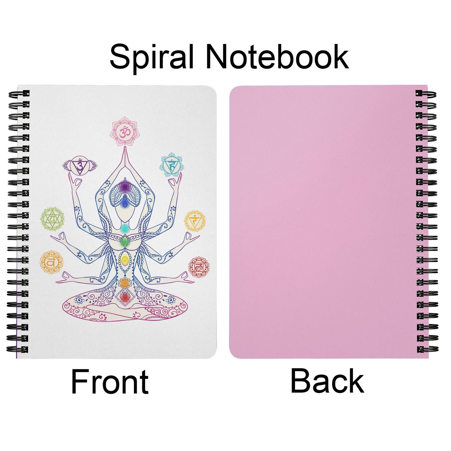 Chakra Spiral Notebook chakra diary chakras Notepad Gift yoga notebooks Cheap Gifts Cute journal spiritual notebooks girly pad chakras pad
