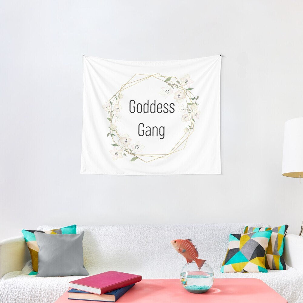 Goddess Gang Tapestry Girly Wall Hanging Goddess Tapestries flowers Girls Room Wall Decor butterfly Godess Dcor Dorm Decor Goddess Wall