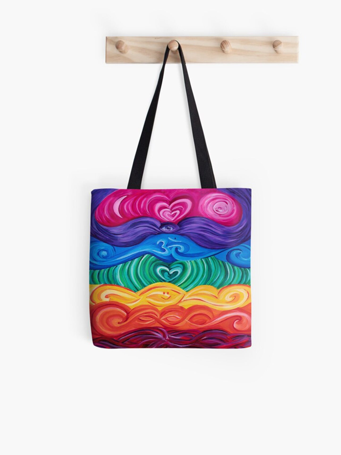 Chakra Tote Bag chakras Totes Unique Spiritual Gift Chakras sac Colorful tote Rainbow totes yoga gift Meditation hippy gay pride