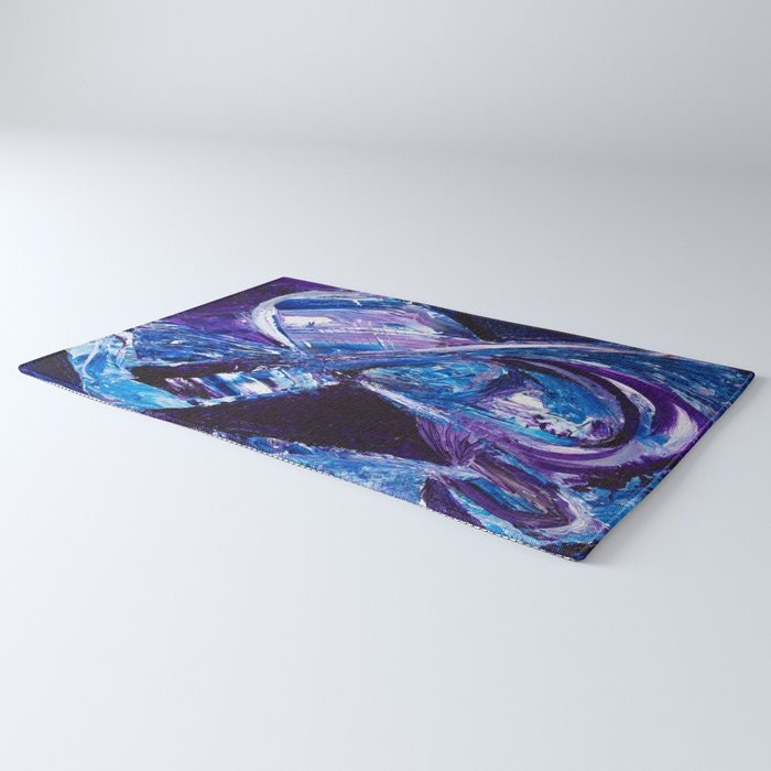 Abstract Art Rug Blue Rugs purple unique Rugs 2x3 3x5 4x6 5x7 8x10 9x12 Large rug abstract art colorful floormat