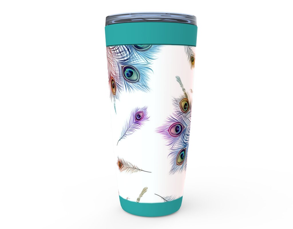 Peacock Dancer Travel Mug 20oz Insulated Stainless Steel Butterfly Travel Mug dancers Travel Mug feathers Canteen