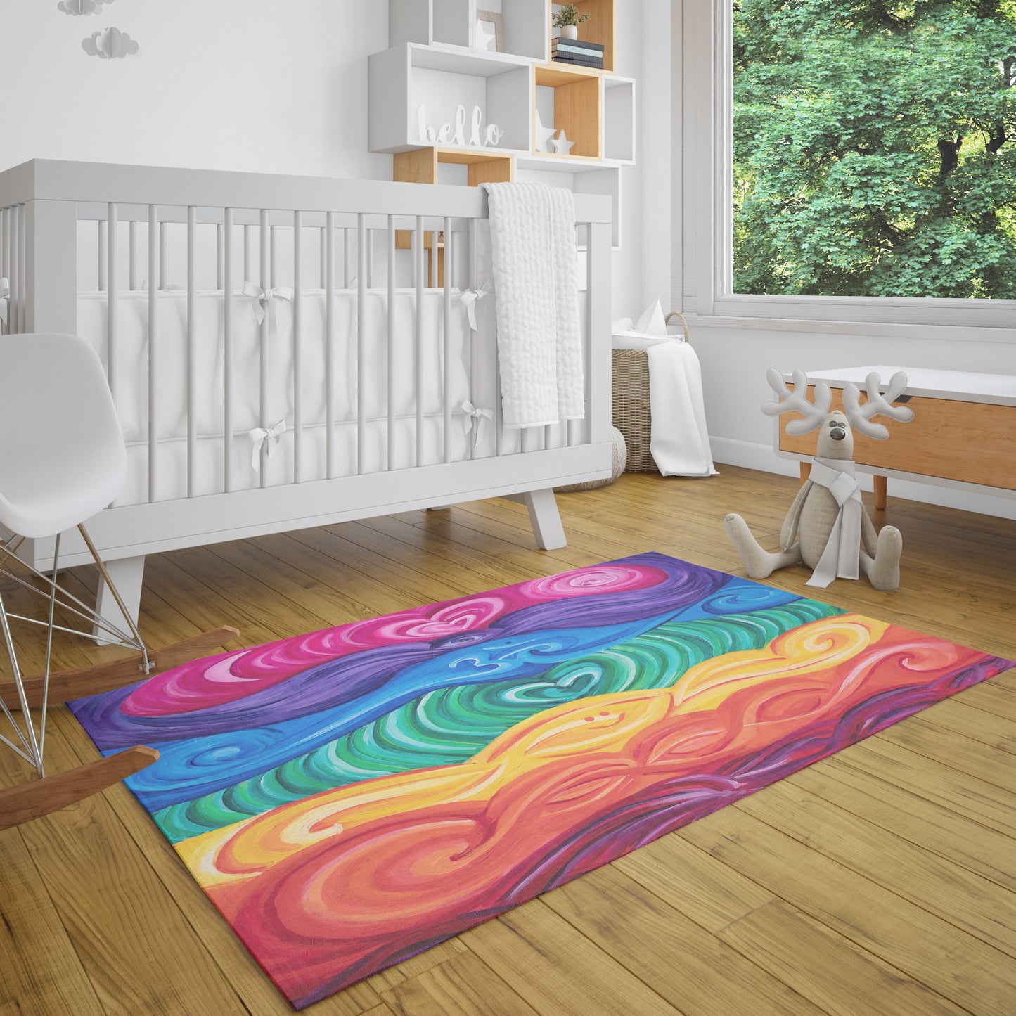 Chakra Rug Colorful Rainbow Rug Floor Rug Mat Spiritual Yoga Chakras hearts Hippy gay Gift Rugs 2x3 3x5 4x6 5x7 5x8 8x10 Large psychadelic