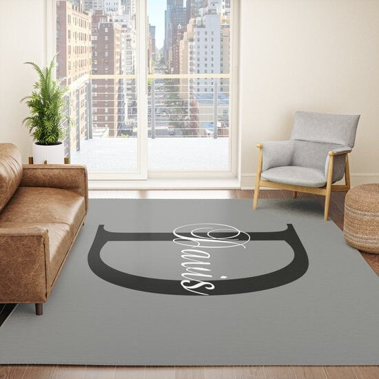 Custom Monogram Rug letter personalised rug name personalized floor matt customized rugs