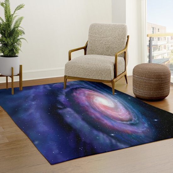 Milky way Rug space Rug kids Rug galaxy Floor Rug galaxies Rugs 3x5 4x6 5x8 9x12 Large space rugs girls boys childrens rugs purple blue