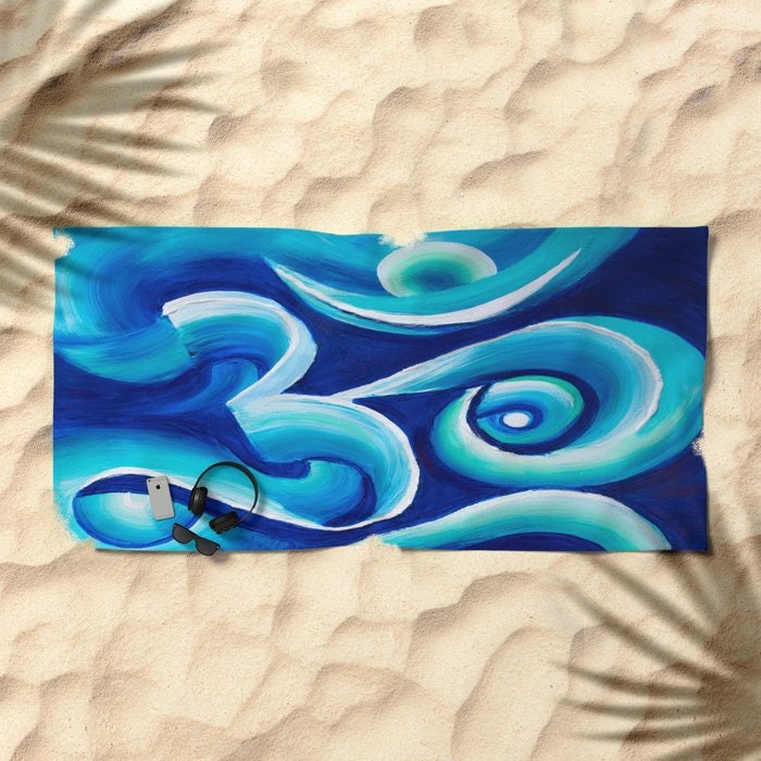 Large Beach Towel blue XL beach towel towel yoga beach towel large spiritual gift cheap gifts gifts yoga gift artsy towel colorful