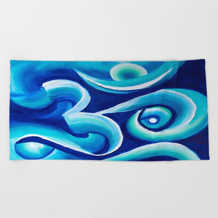 Large Beach Towel blue XL beach towel towel yoga beach towel large spiritual gift cheap gifts gifts yoga gift artsy towel colorful