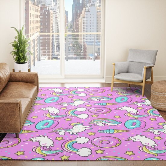 Unicorn Rug caticorn Rug unicorns Rug unicorn Floor Rug rainbow Rugs 3x5 4x6 5x8 9x12 Large unicorn rugs unicorn decor girly rugs kids rug