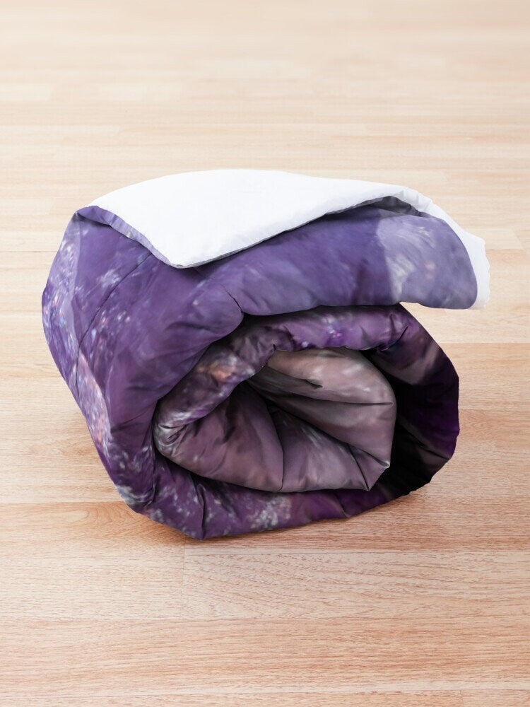 Amethyst Duvet Cover or Comforter purple bedding amethyst bedding crystal Twin Queen King bed sets black bedroom purple duvet duvet cover