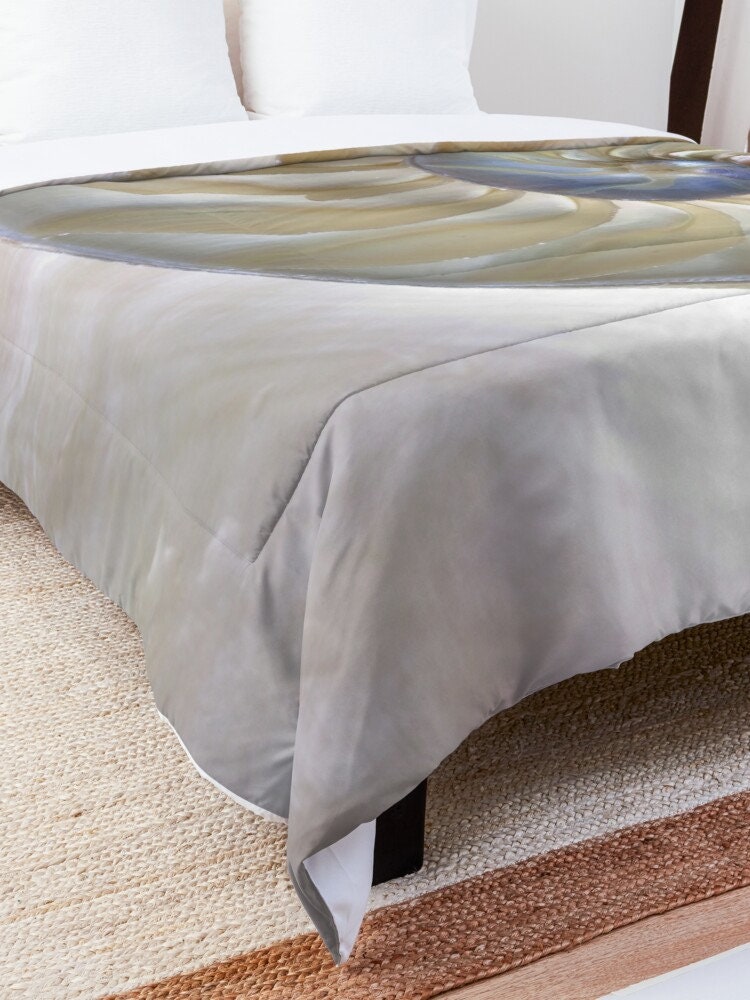 Nautilus Shell Comforter or Duvet Cover Ocean bedding fibonacci duvet beige comforter shell comforter golden ratio duvet light color bedding