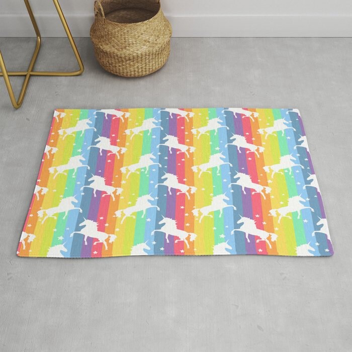 Rainbow Unicorn Rug rainbow Rug unicorn Rug unicorn Floor Rug rainbow Rugs 3x5 4x6 5x7 8x10 9x12 Large unicorn rugs unicorn decor