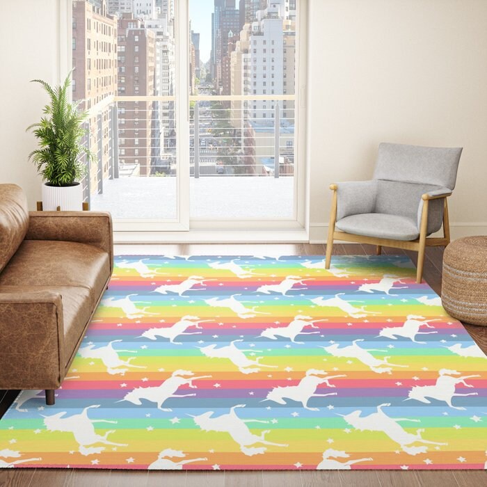 Rainbow Unicorn Rug rainbow Rug unicorn Rug unicorn Floor Rug rainbow Rugs 3x5 4x6 5x7 8x10 9x12 Large unicorn rugs unicorn decor