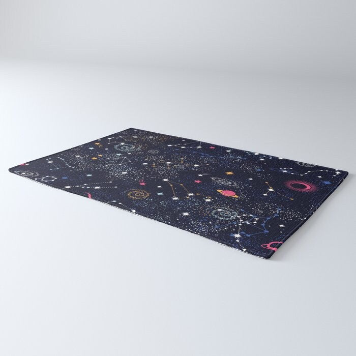 Space Galaxy Rug space Rug Girls Rugs Boys Rug kids Floor Rug space rugs galaxy rugs planets rug star constellations rug childrens rug