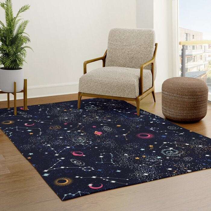 Space Galaxy Rug space Rug Girls Rugs Boys Rug kids Floor Rug space rugs galaxy rugs planets rug star constellations rug childrens rug