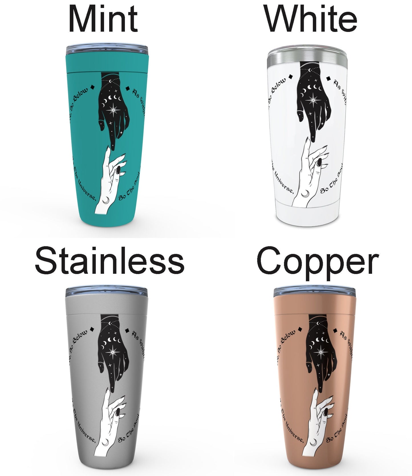 As Above So Below Travel Mug 20oz Insulated Stainless Steel Unique Gift Spiritual Travel Mug