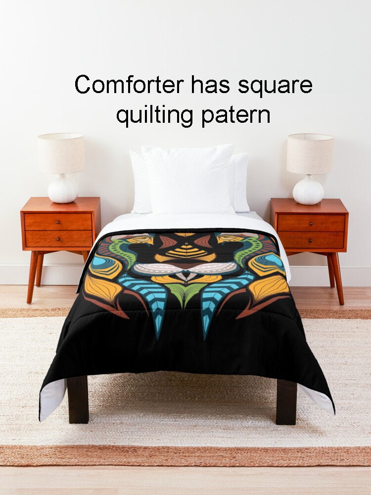 Lion Head Comforter or Duvet Cover african bedding lions head bedding africa comforter tribal bedding