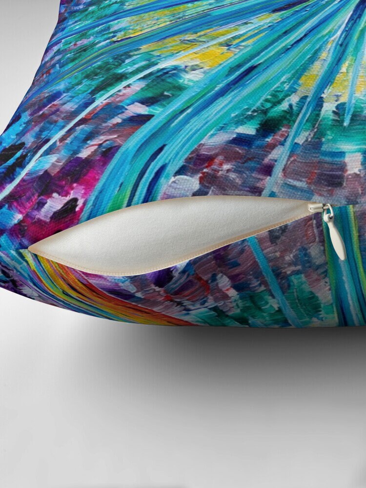 Starburst Pillow colorful pillows purple rainbow pillow for couch abstract art pillow sunburst