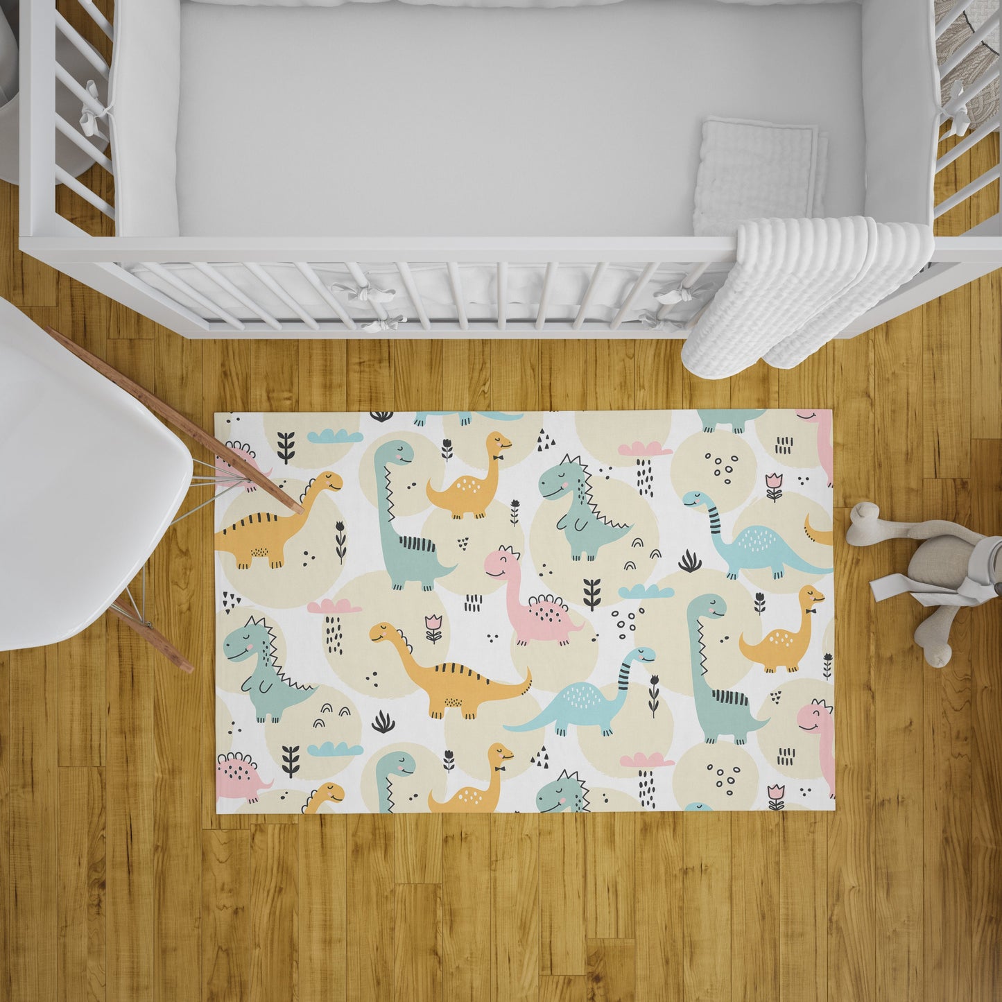 Dinosaur Rug nursery Rug boys or girls Rug dinosaurs Floor Rug 3x5 4x6 5x7 9x12 Large rugs cute kids rugs yellow blue beige