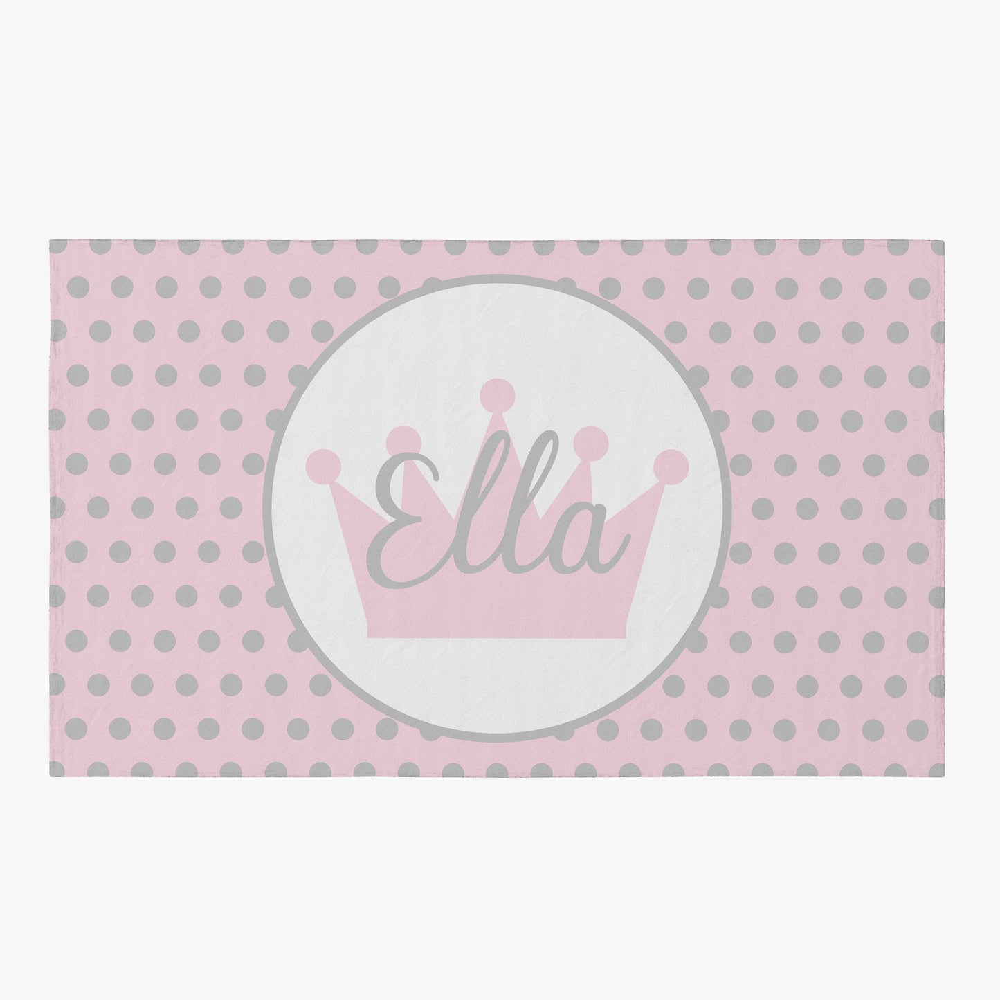 Pink & Gray Polka Dot Rug custom Name rugs princess personalised rug personalized girls rug custom gift rug custom area rugs custom rugs