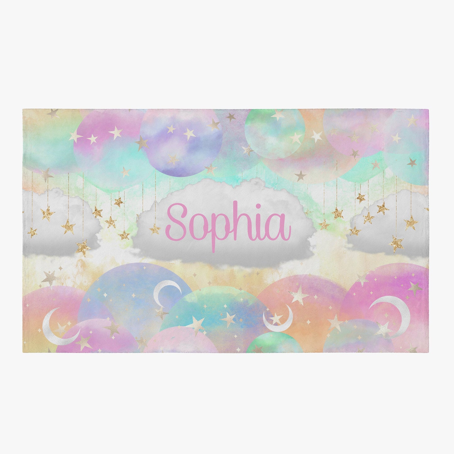 Custom Name Rug personalised rug colorful pastel nursery rug kids name personalized moon stars customized rugs nursery rug pink