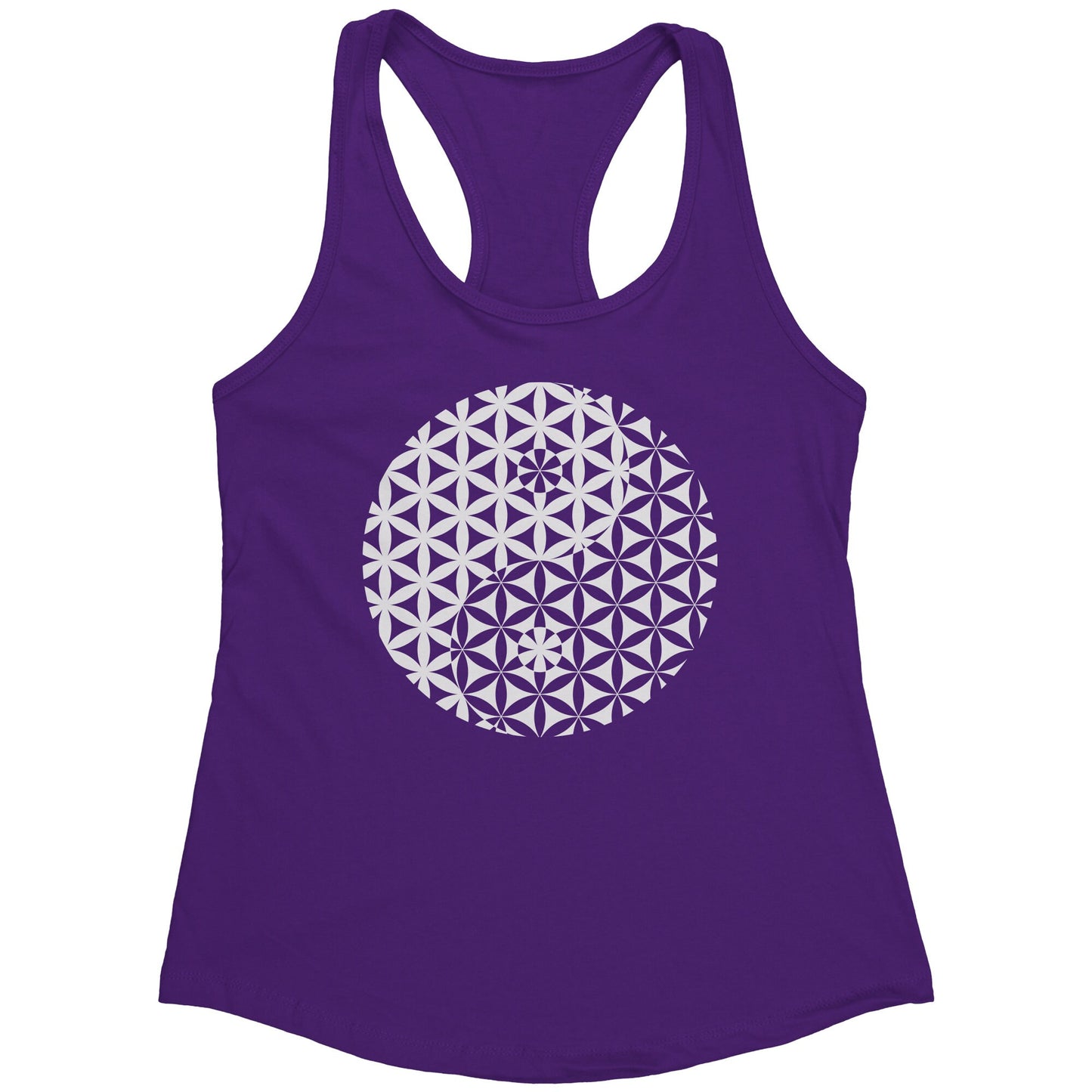Yin Yang Flower of Life Tank top Womens spiritual shirt racerback yinyang sacred geometry tee