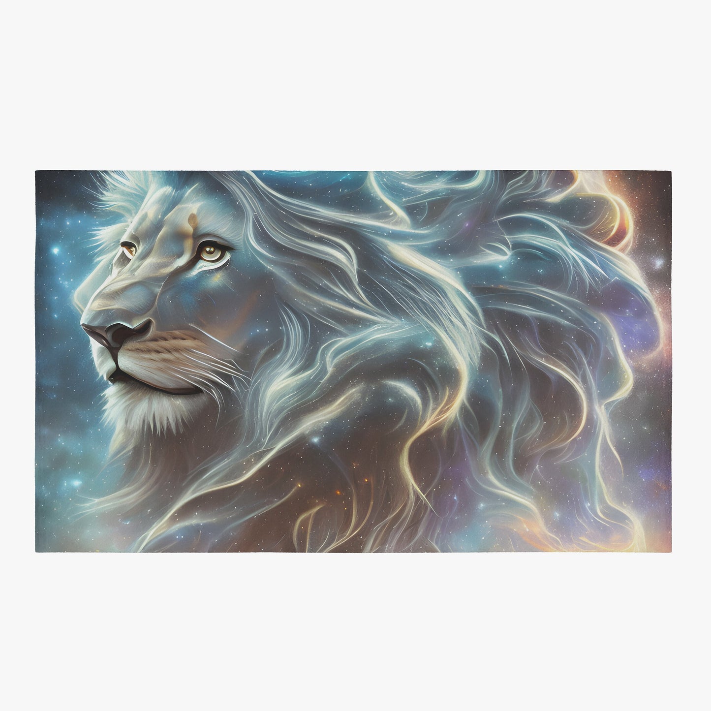 Lion Rug Lions Floor Mat Lion artwork blue rugs 2x3 4x6 5x7 8x10 large rugs