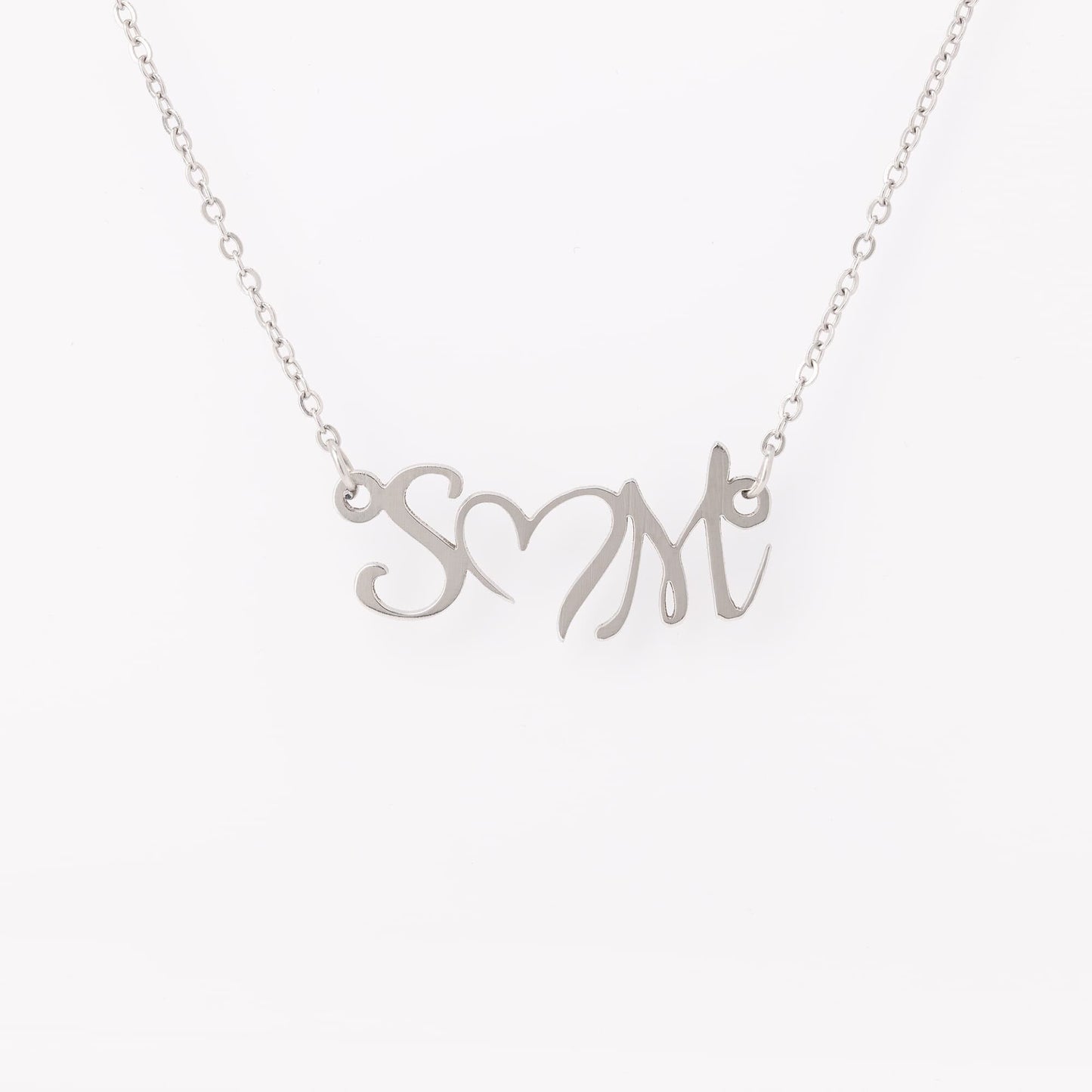 Custom initial heart Necklace Gold, Rose Gold or Silver, gift for woman, gift for loved one