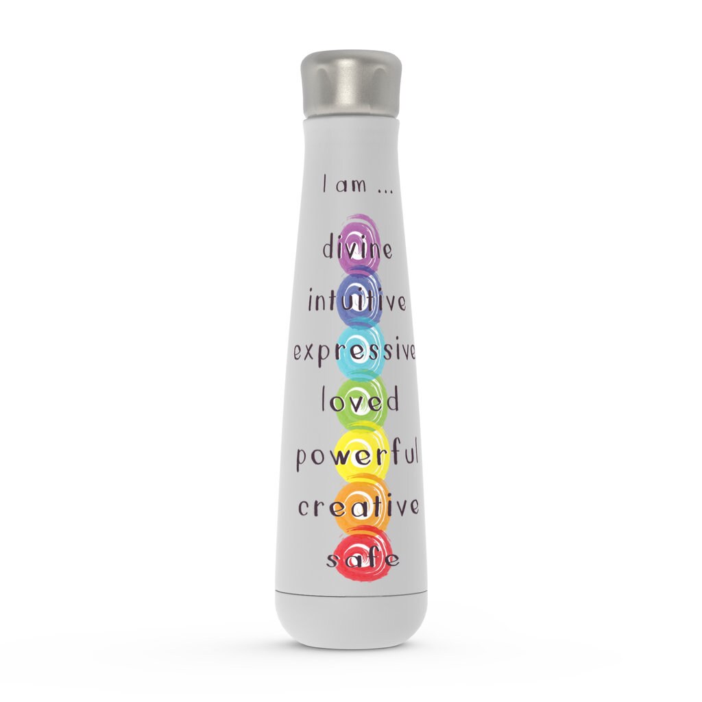 I Am Meditation Water Bottle Spiritual Gifts Inspirational Water Bottles Chakra Affirmations Chakras Water Bottles Positive Saying Yoga
