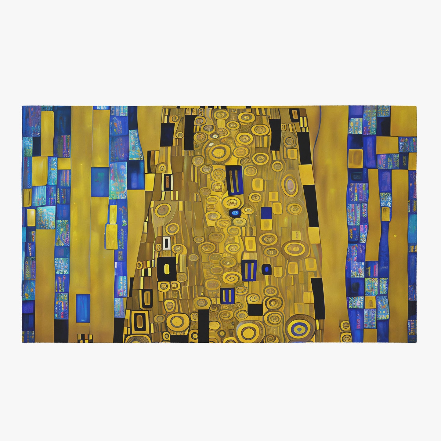 Abstract Art Rug Gold blue Rug Modern art Floor Rugs 3'x5' 4'x6' 5'x7' 8' x 10' Large rugs