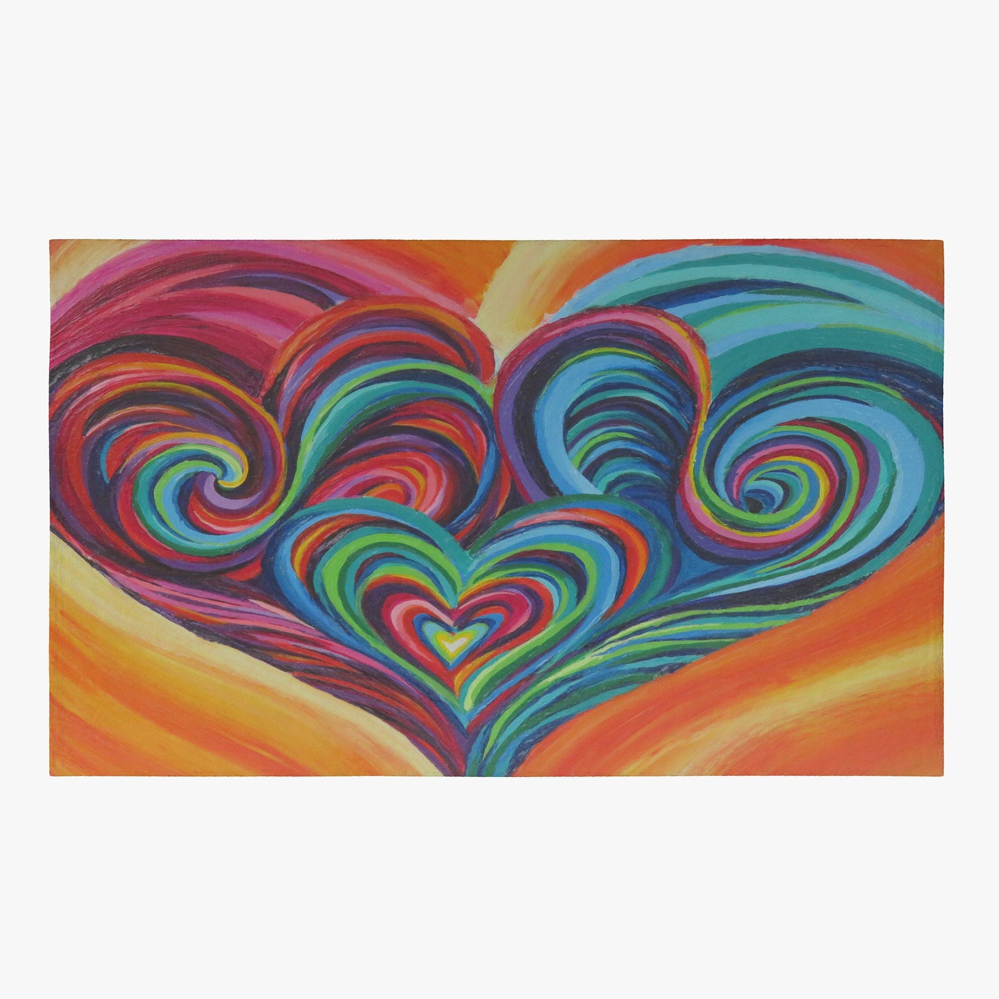 Heart Rug Rainbow Hearts Rug colorful Rug kids Floor Rug 4x6 5x7 8x10 Large rugs nursery rugs