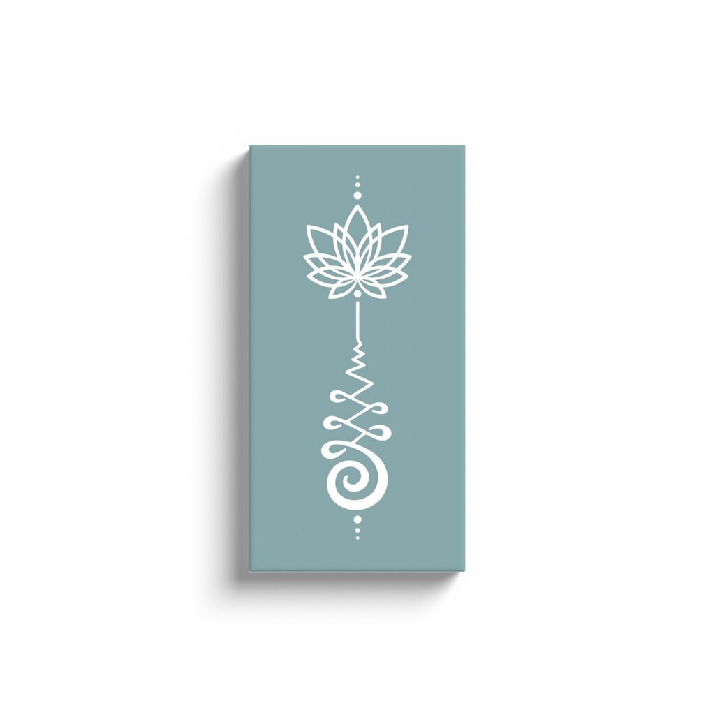 Unalome canvas wrap unalome artwork lotus art