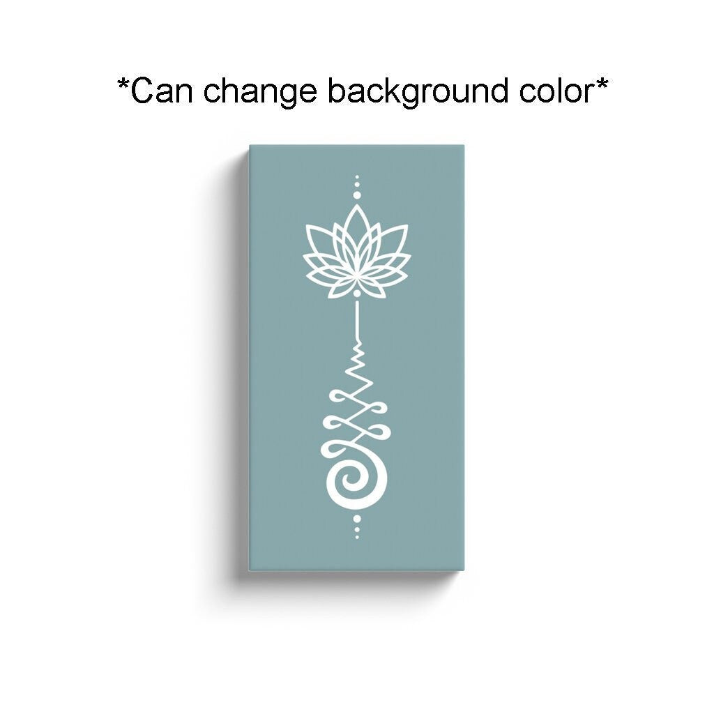 Unalome canvas wrap unalome artwork lotus art