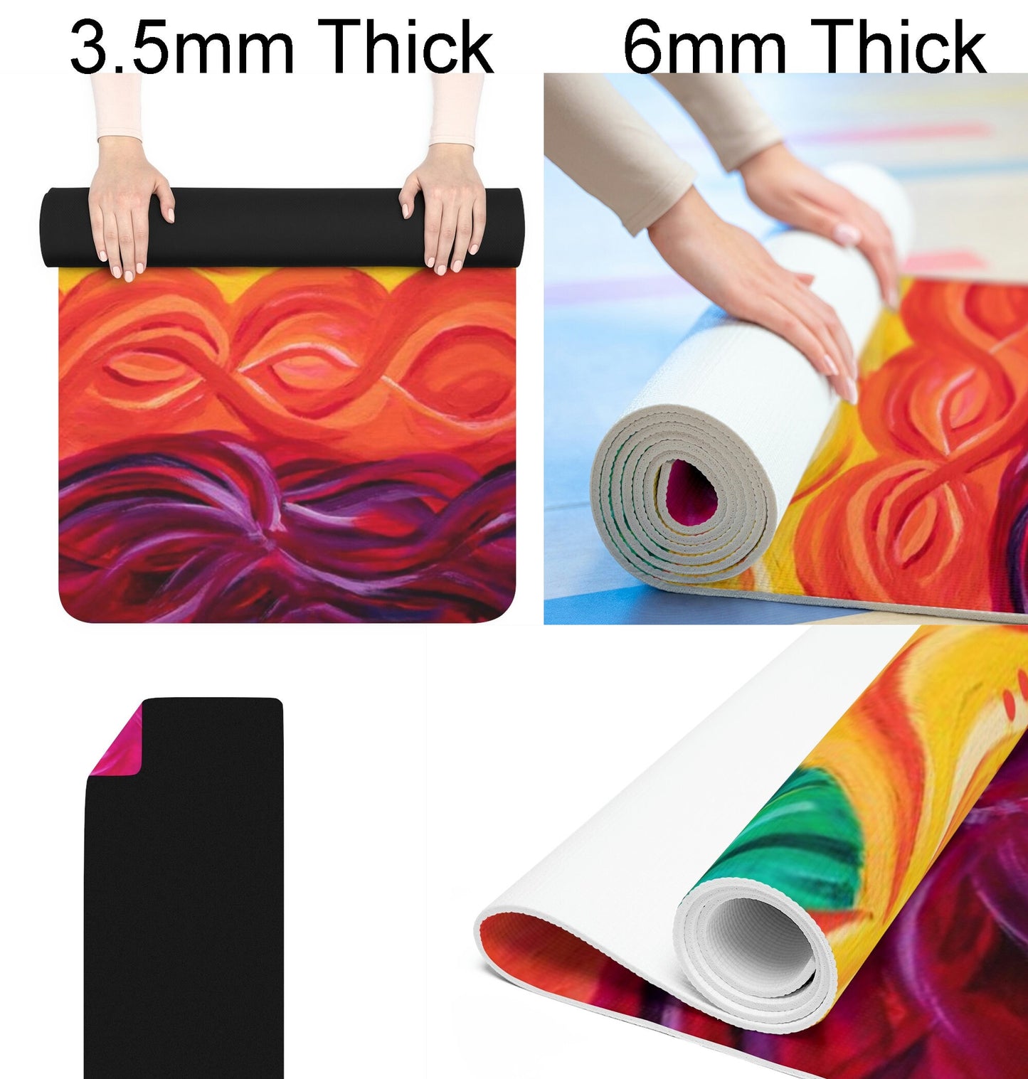 Chakra Yoga Mat Colorful rainbow chakras yoga mats yogi gift