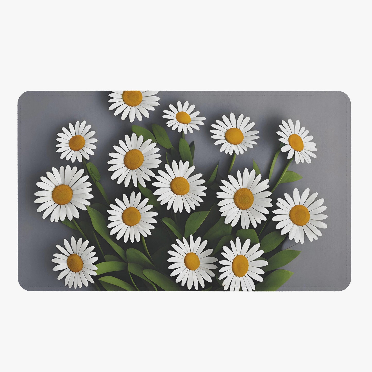 Daisy Shower Curtain & or Bath Mat Daisies white gray green flower bath mat daisy bathroom floral