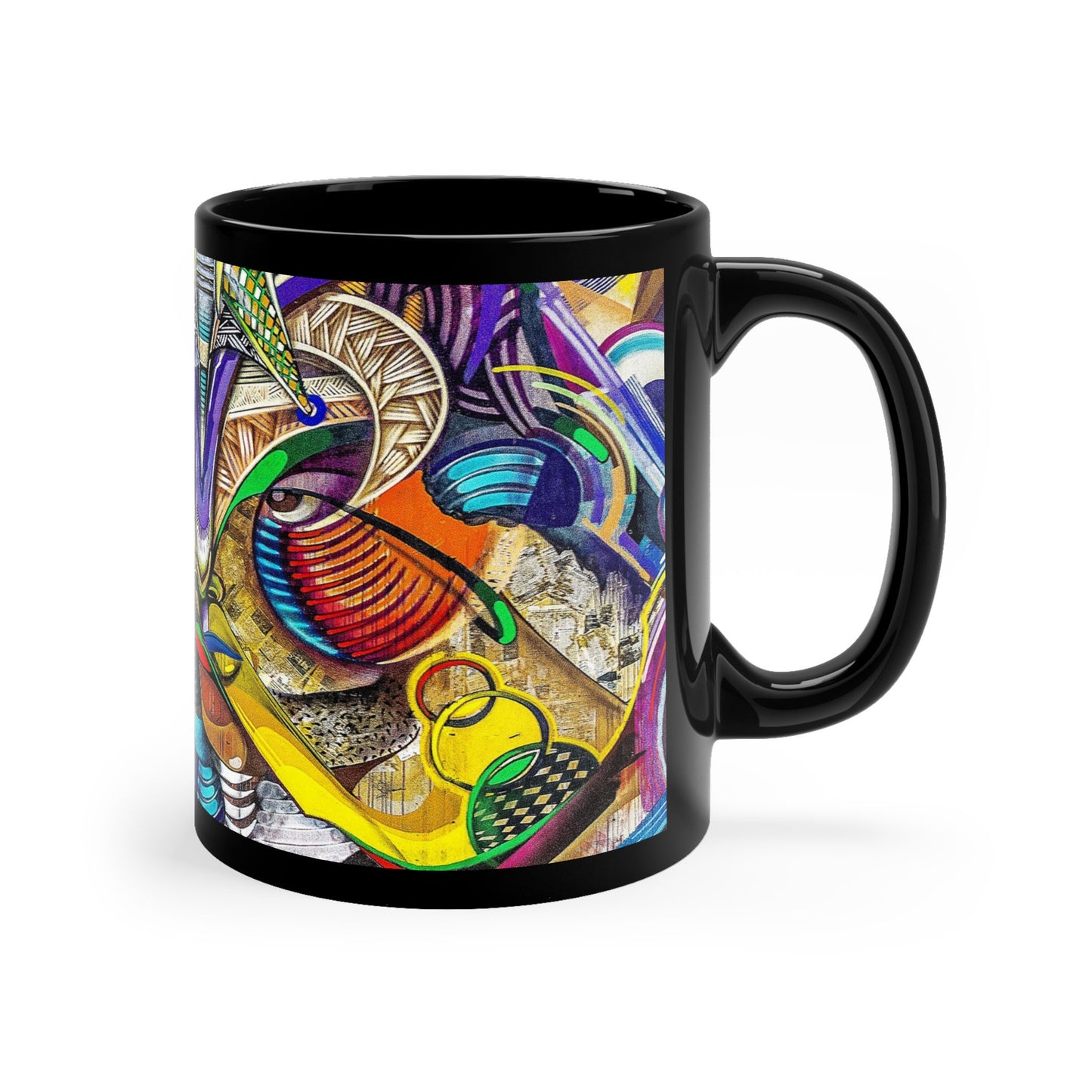 Graffiti Mug Unique Artsy Gift for Art Lovers cheap artsy gift Abstract Art Colorful Mugs grafiti mug african art mugs african mug