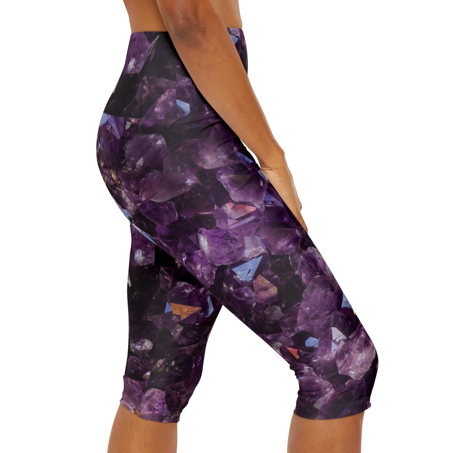 Amethyst Yoga Pants purple leggings crystal yoga pants amethyst capri leggings amethyst spandex spiritual yoga pants