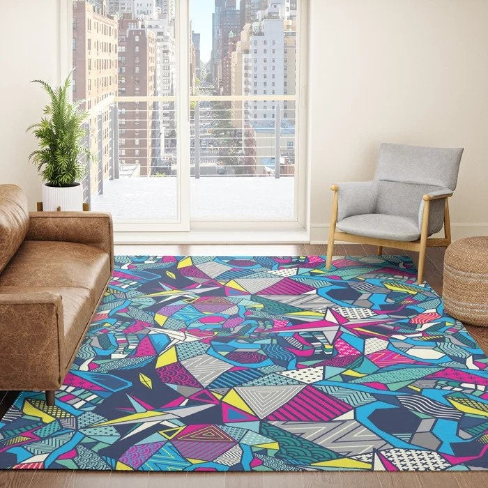 Skulls Rug skulls rug skull decor skull rug colorful rug geometric rugs skull area rugs skull decor colorful skulls floor mat blue rug