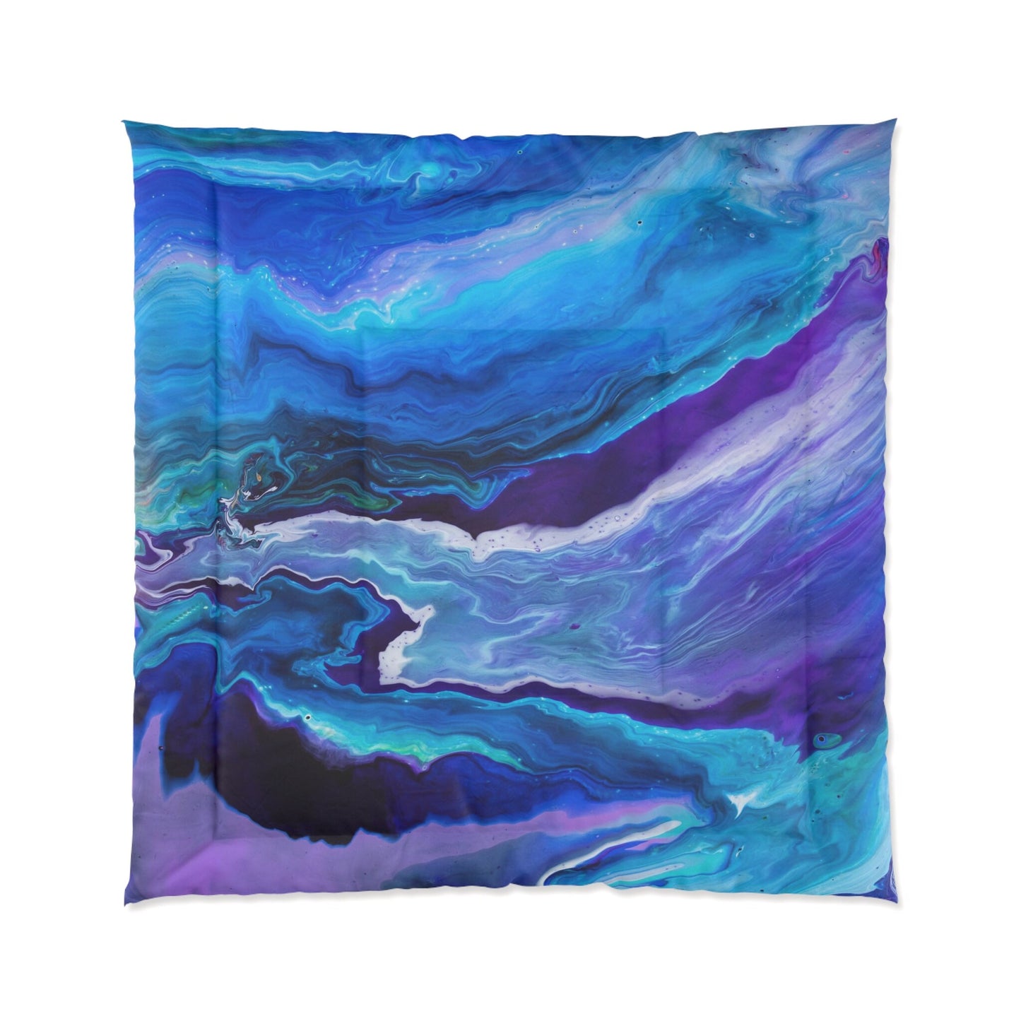 Blue Duvet Cover or Comforter Artsy ocean bedding blue Twin Queen King abstract art ocean bedroom Unique gift sky aqua teal water