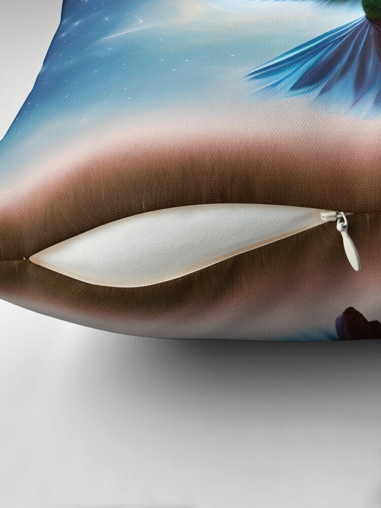 Hummingbird Pillow hummingbirds pillows galaxy space bird pillow for couch blue orange humming bird