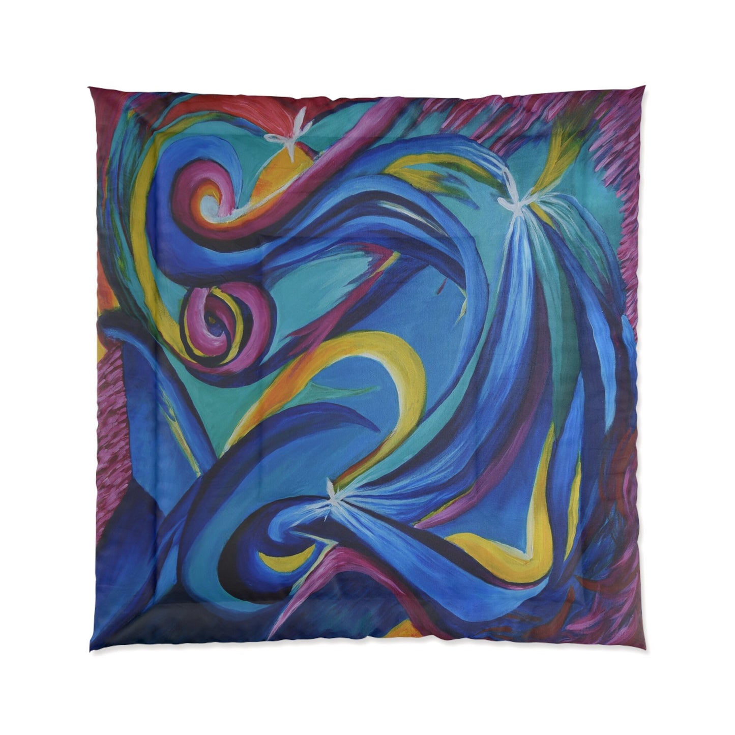 Abstract Art Duvet Cover or Comforter Artsy bedding Twin Queen King bedding blue colorful bedding abstract art duvet