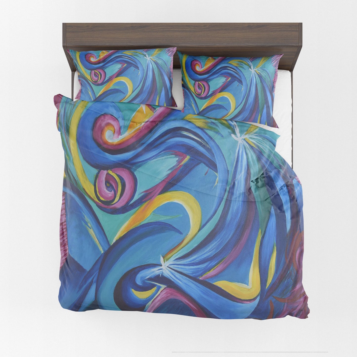 Abstract Art Duvet Cover or Comforter Artsy bedding Twin Queen King bedding blue colorful bedding abstract art duvet