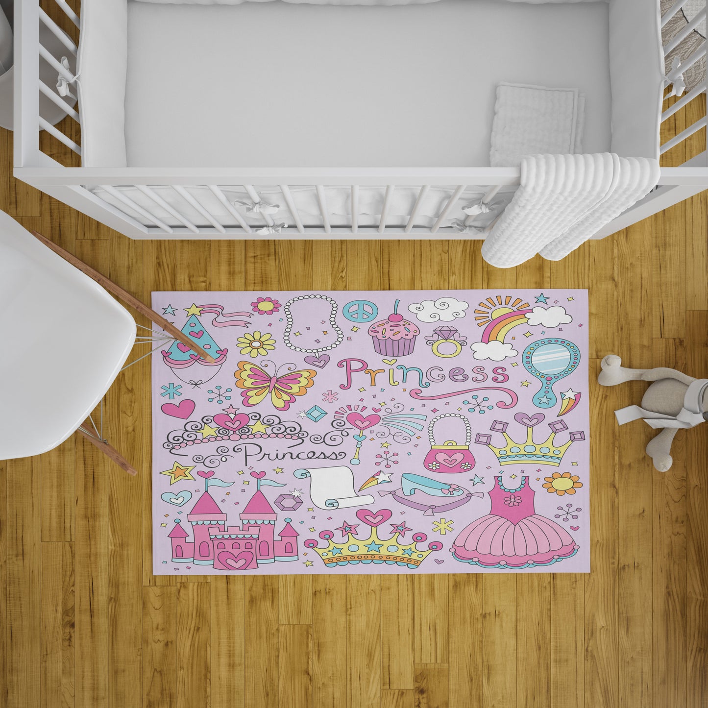 Princess Rug rainbow Rug princess Rug princess Floor Rug purple Rugs 3x5 4x6 5x7 9x12 Large princess rugs princess decor girly rug kids